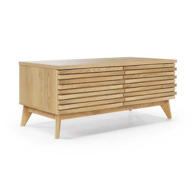 Studio London Zappa 2 Drawer Oak Wooden Coffee Table with Storage