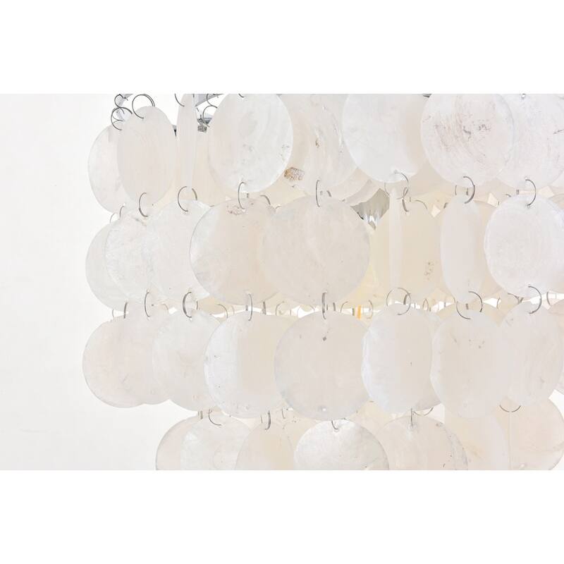 Selene Shell/ Brass 1-light Pendant