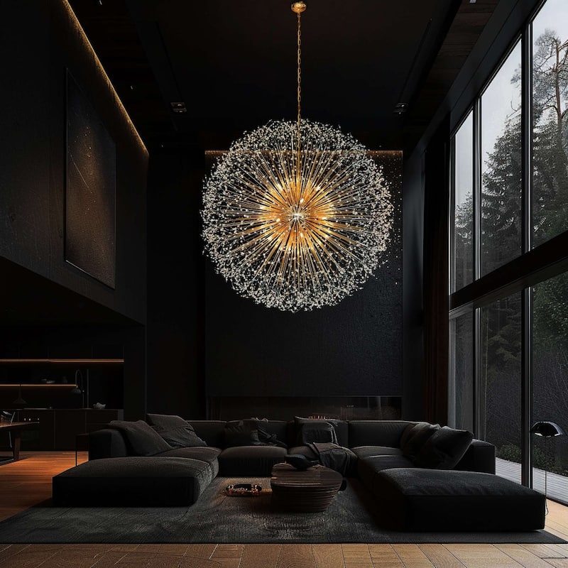 Crystal Chandelier 63" Firework Lighting Starburst Pendant light