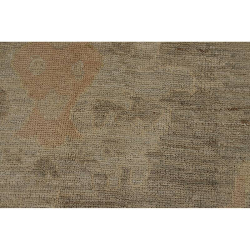 Vegetable Dye Oushak Turkish Large Rug Handmade Wool Carpet - 10'2"x 13'9"