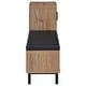 preview thumbnail 7 of 7, Teller 1-Door Entryway Shoe Storage Bench Natural Oak
