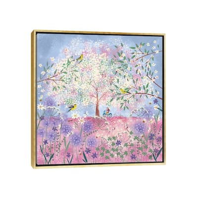 iCanvas "Periwinkle Spring Flora" by Joy Laforme Framed Canvas Print