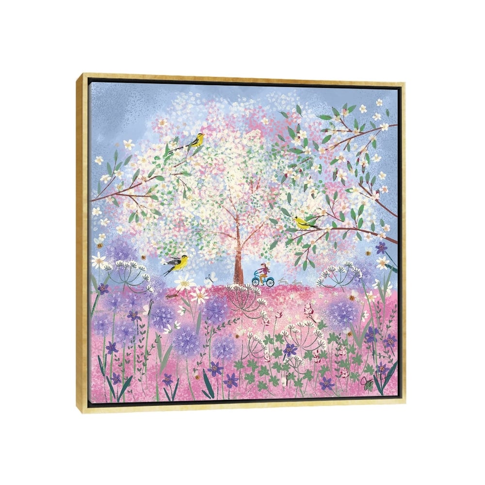 iCanvas "Periwinkle Spring Flora" by Joy Laforme Framed Canvas Print