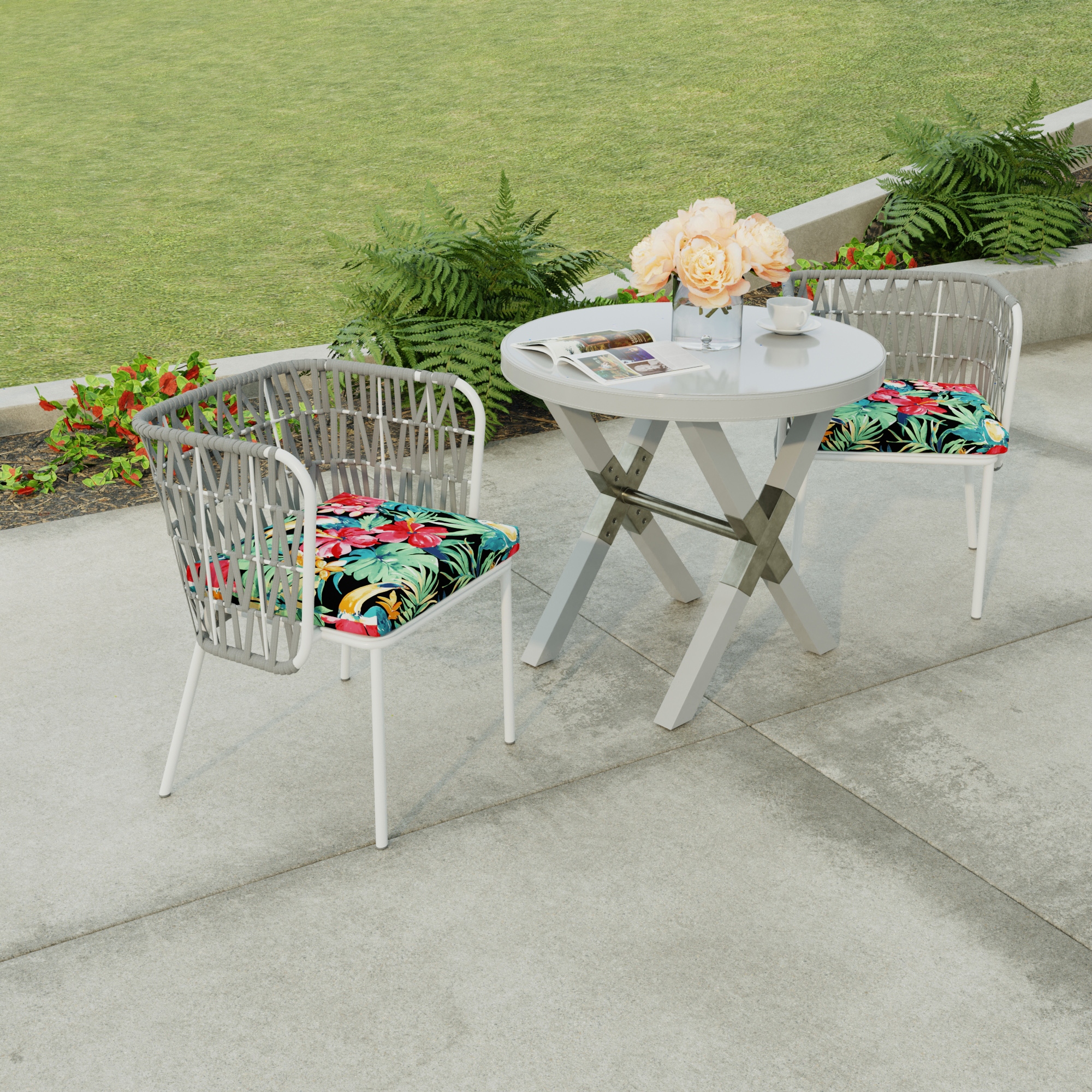 Black garden sales chair cushions