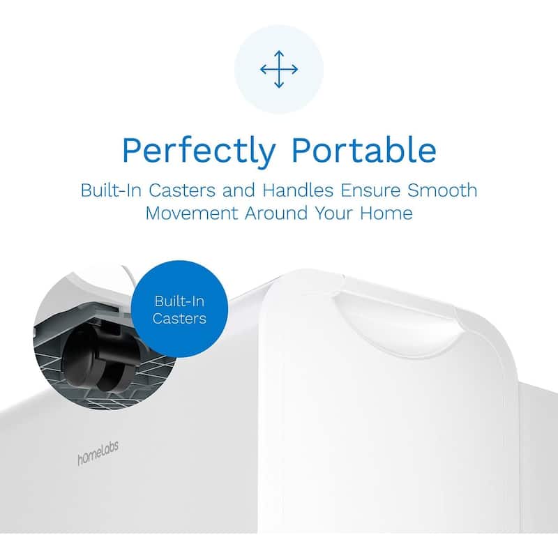 hOmeLabs 3000 Sq. Ft. Dehumidifier - Ideal for Medium to Large Bedrooms and Home Basements - 35 Pint - 35 Pint