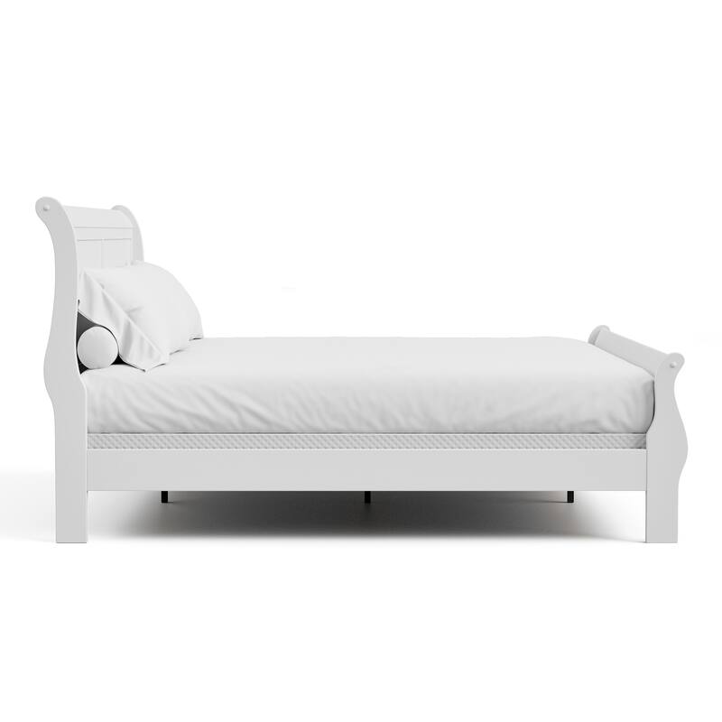Furniture of America Devi Traditional Solid Wood Sleigh Bed