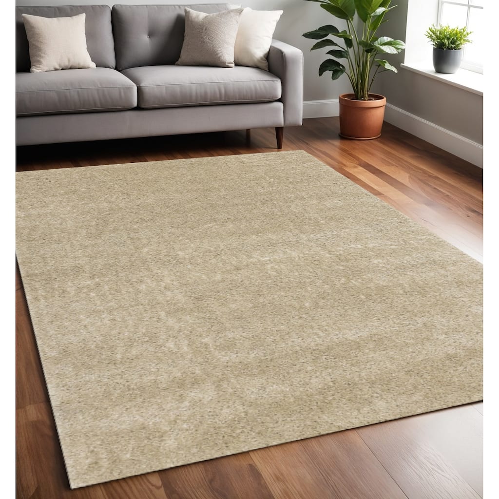 HomeRoots Solid Color Modern Rectangle Area Rug - 5' X 8'