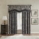 preview thumbnail 22 of 35, Madison Park Aubrey Jacquard Window Rod Pocket Valance with Beads - 50 x 18"