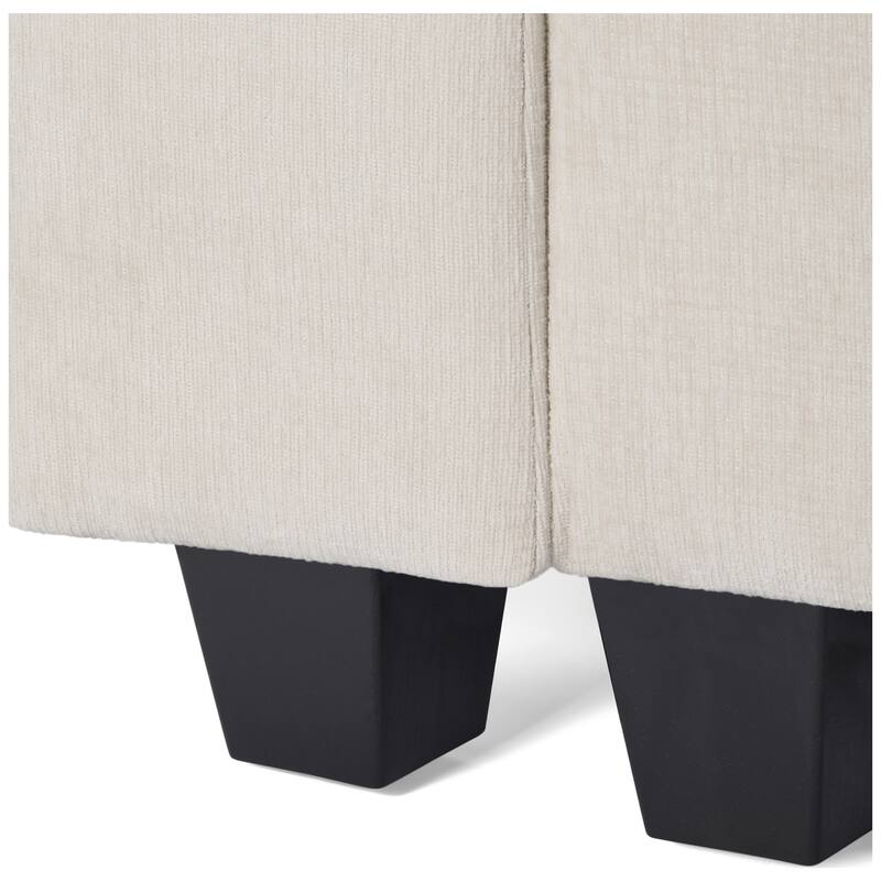 Lucca 6-Piece Chenille Upholstered Modular Sectional with USB Port