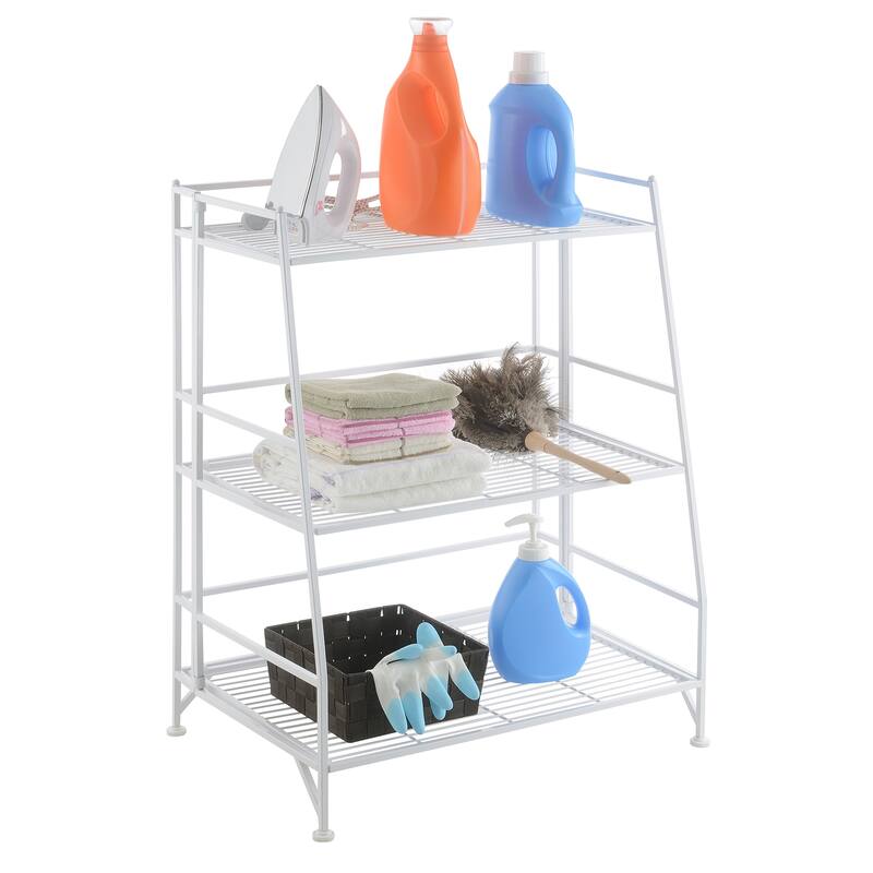 Convenience Concepts Xtra Storage 3 Tier Ladder Folding Metal Shelf