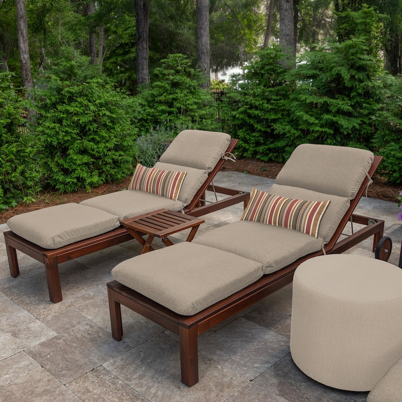 Casual Cushion Sunbrella® Fabric 1-Piece Outdoor Chaise Cushion, 22.5"W x 74"L - 22.5"W x 74"L