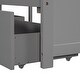 preview thumbnail 33 of 48, L-shaped Platform Bed with Trundle and Drawers Linked with built-in Desk