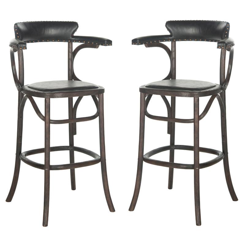 SAFAVIEH Krystle Antique Black 29-inch Bar Stool - 24Wx19Dx43H