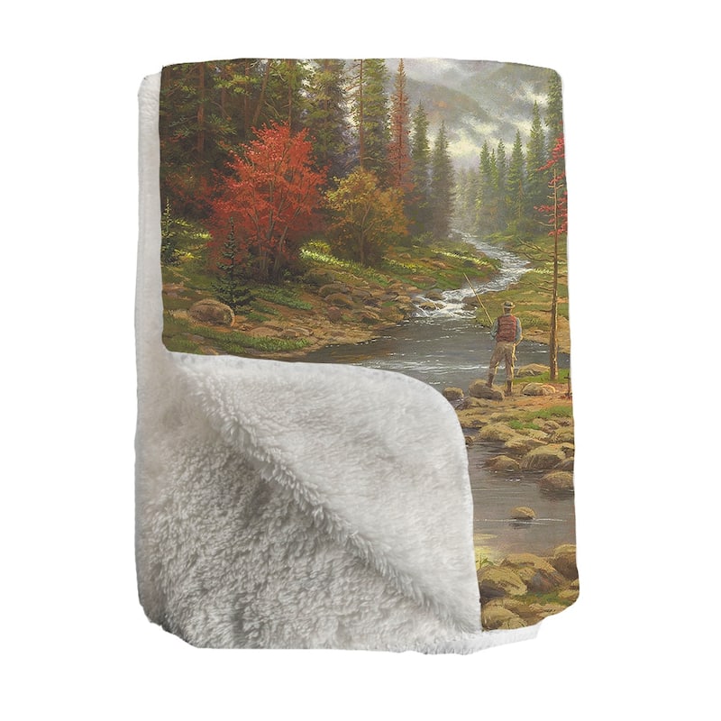 Thomas Kinkade The Good Life Sherpa Throw Blanket By Laural Home