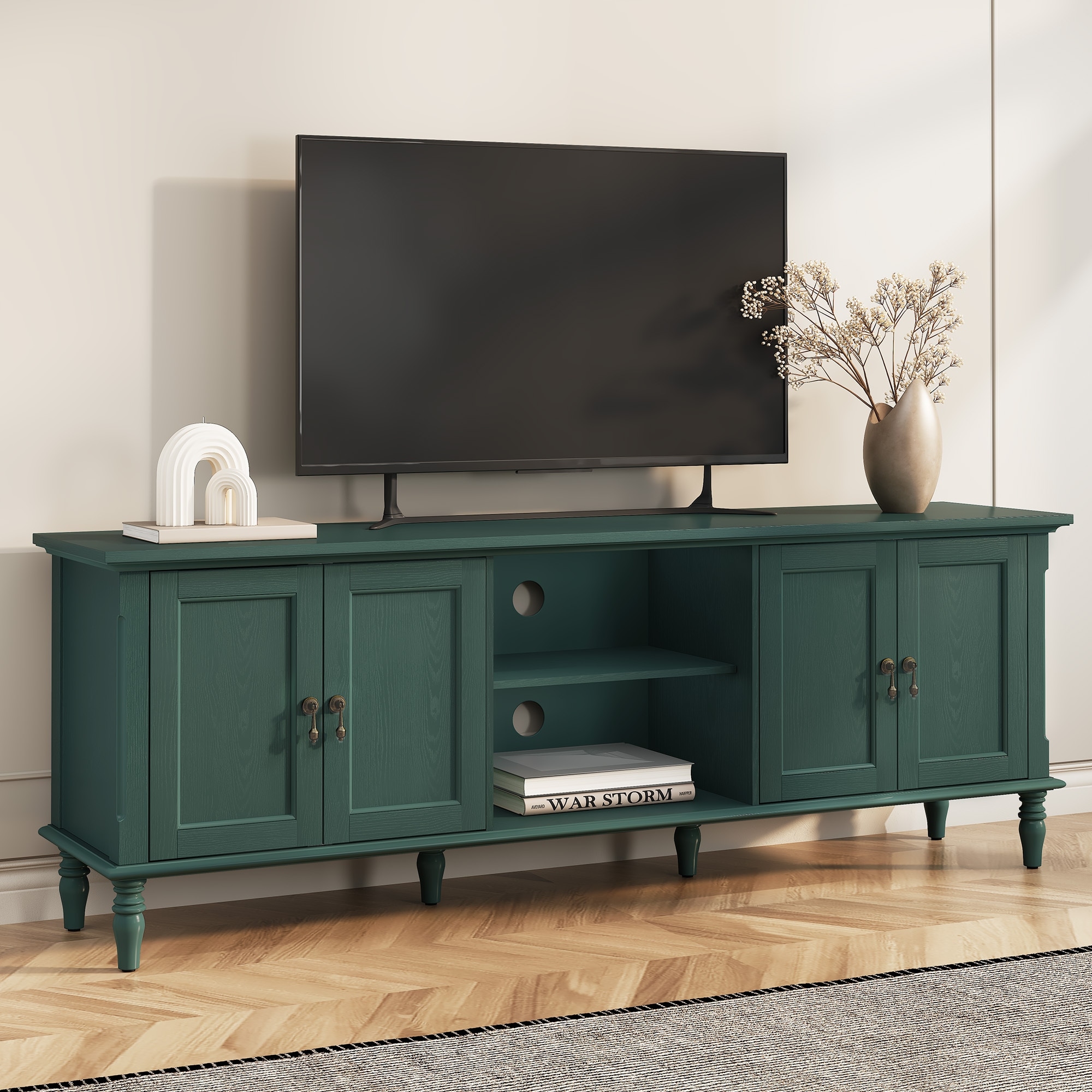 67''Vintage TV Stand for TVs Up to 75"