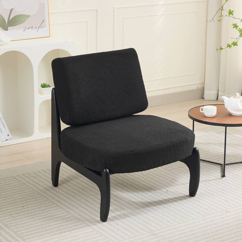 Modern Teddy Slipper Chair Armless Lounge Sofa