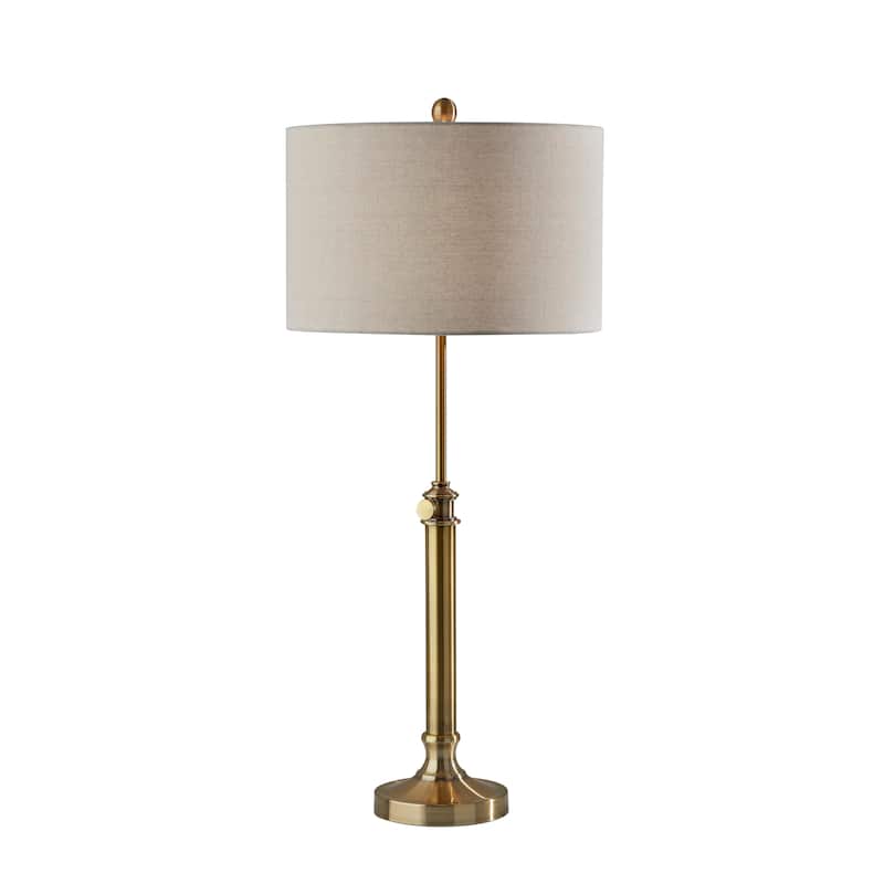 Adesso Antique Metal Barton Table Lamp - Antique Brass