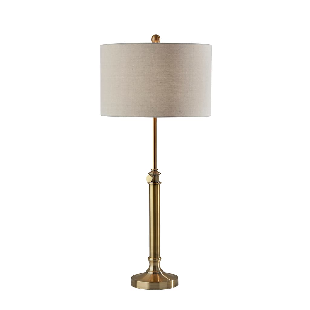 Adesso Antique Metal Barton Table Lamp