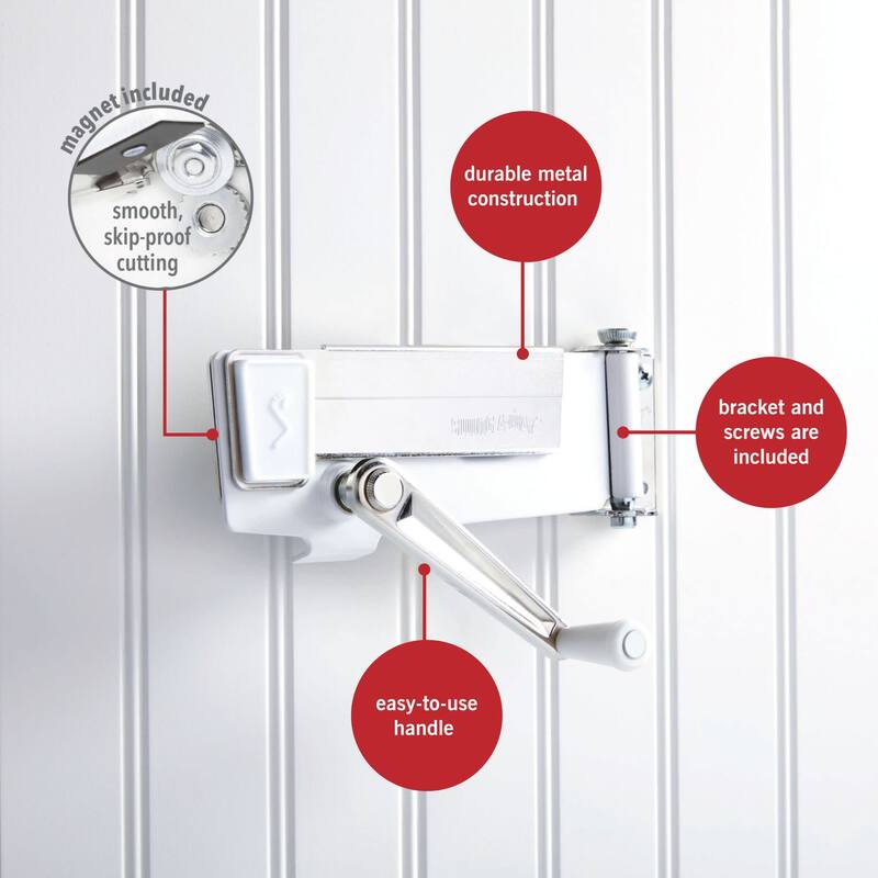 Swing A Way Wall Can Opener with Magnet