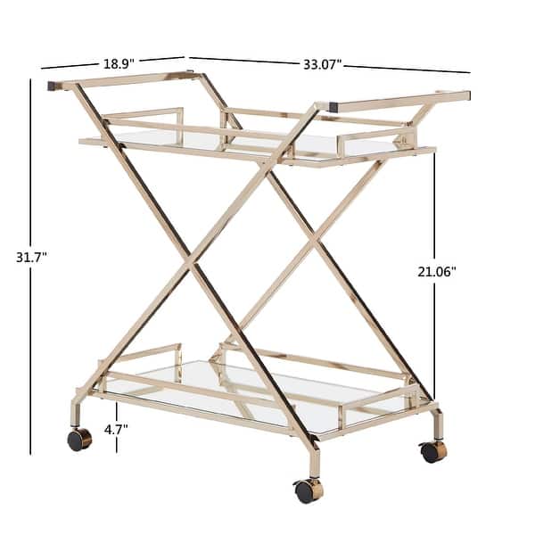 Palisade Champagne Gold Bar Cart by iNSPIRE Q Bold