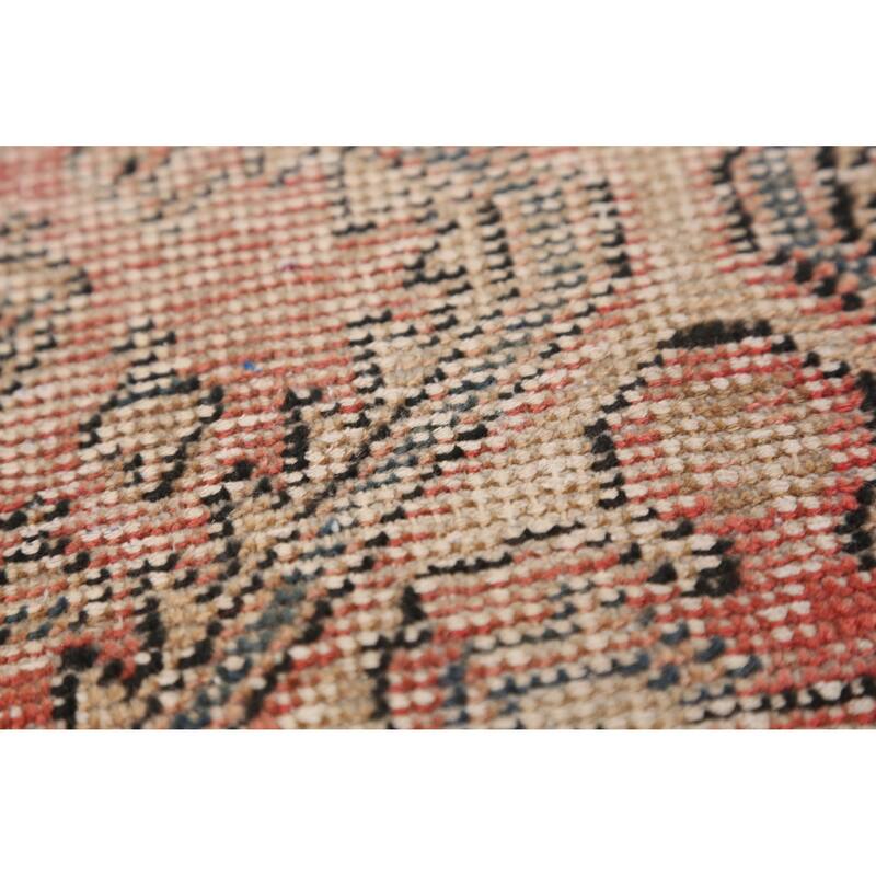 Hand Knotted Oriental 100% Wool Carpet Traditional Geometric Red Botemir Area Rug - 6' 7'' X 4' 2''