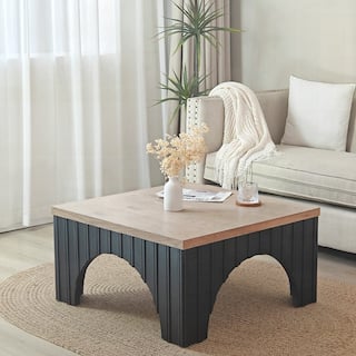 Modern Farmhouse Style  Rustic Square Coffee Table