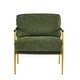 preview thumbnail 39 of 63, 27.56" Modern Accent Chair with Plush Cushions, Metal Frame, and Wooden Armrest Design -for Living Room, Bedroom