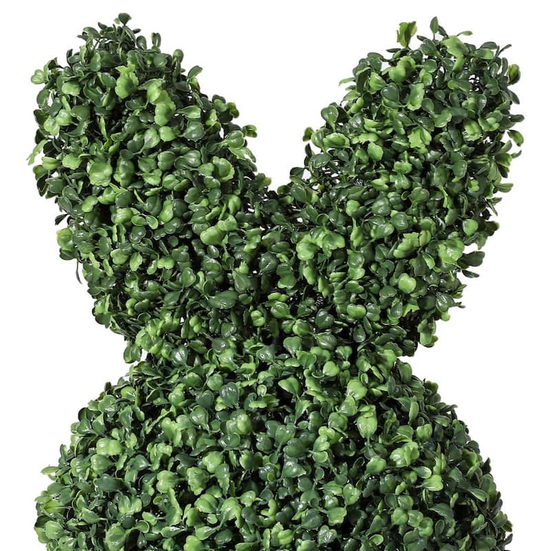 38" Artificial Boxwood Topiary Tree Double Ball for Home Decor