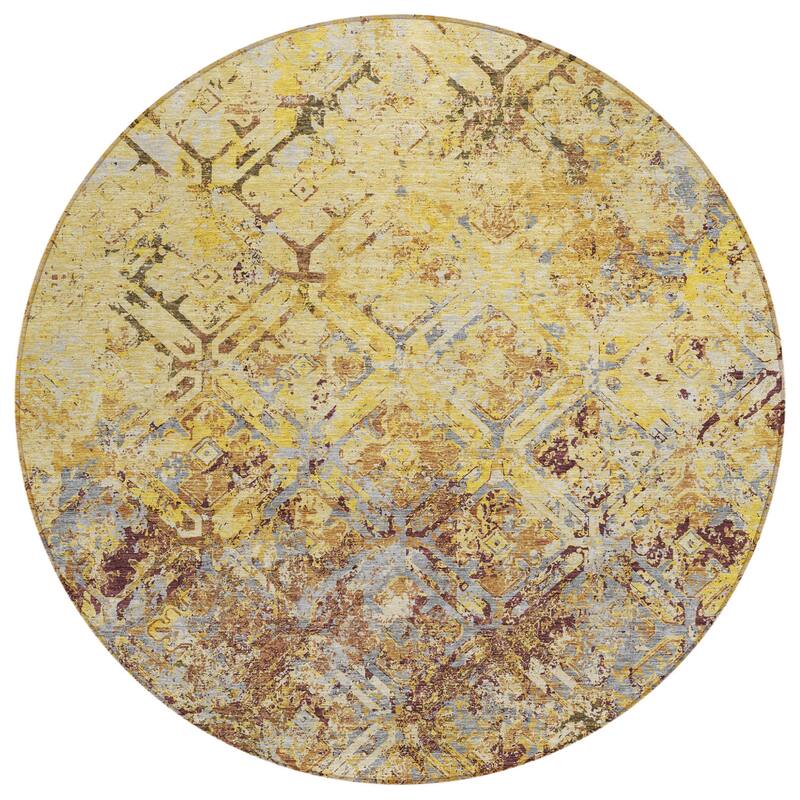 HomeRoots Geometric Transitional Rectangle Outdoor Rug