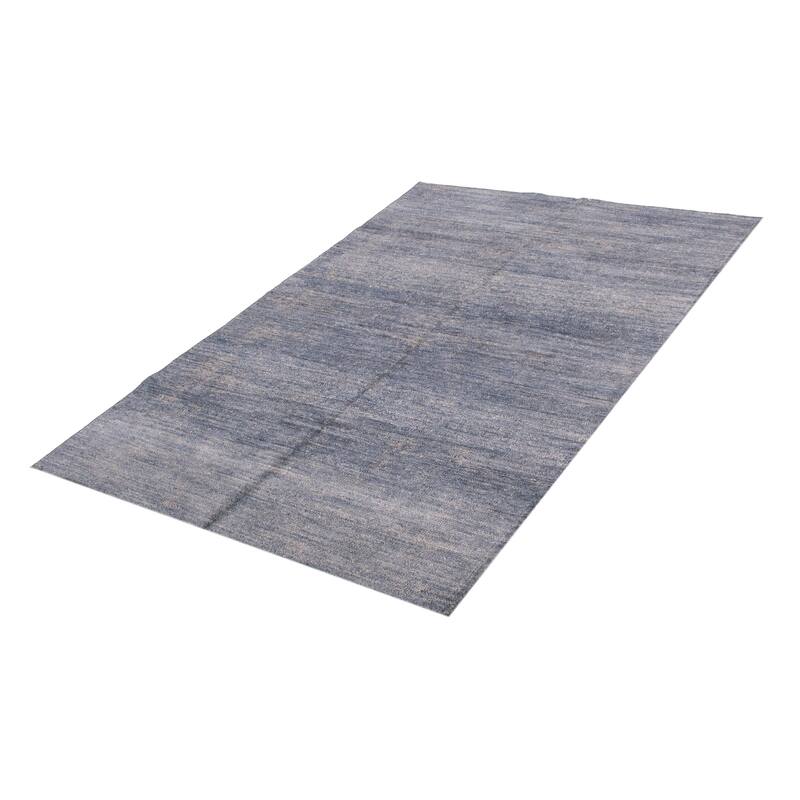 ECARPETGALLERY Hand-knotted Loreto Blue Silk Rug - 9'10 x 14'10