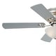 preview thumbnail 11 of 10, Expo 42 in. Satin Nickel Low Profile Flush Mount Ceiling Fan with Reversible Maple-Silver Blades, LED Light Kit and Pull Chain
