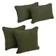 preview thumbnail 2 of 19, Blazing Needles Delaney Microsuede Throw Pillow Set (Set of 4) Hunter Green
