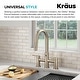 preview thumbnail 70 of 86, KRAUS Oletto Bridge Kitchen Faucet with 2-Function Pull-Down Sprayhead