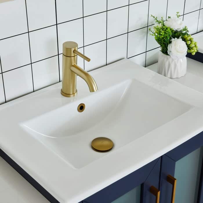 Vanity Art 48 in. Single Sink Bathroom Vanity with Top and Mirror - 48 X 18.1 X 35.8
