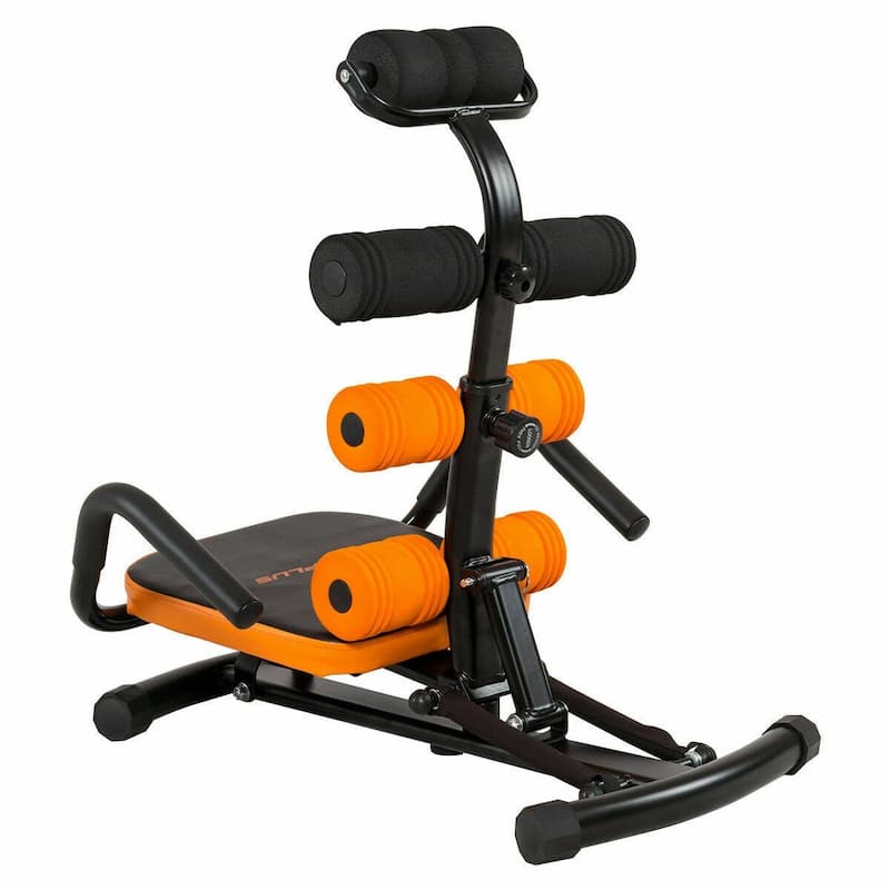 Core Fitness Abdominal Trainer Crunch Exercise Bench Machine - 23.6" x 21.5" x 25.5"-27.5" (L x W x H)