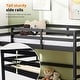 preview thumbnail 8 of 14, Loft Bed with Slide, Twin, Space Saving Kids Low Loft Bed with Guardrail and Ladder