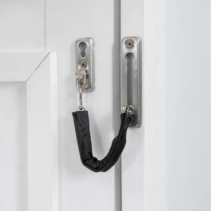 Full XL Loft Bed with Storage Stairs, Murphy Bed, LED Light, White