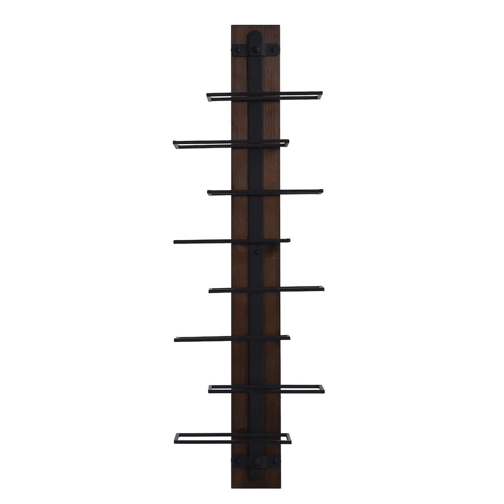 StyleCraft Heath - Wood and Metal Wall Wine Holder