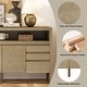 preview thumbnail 8 of 47, Modern Wood 3-Door Buffet Sideboard Cabinet