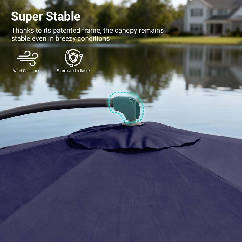 Sonkuki Outdoor 10FT Patio Offset umbrella for Garden