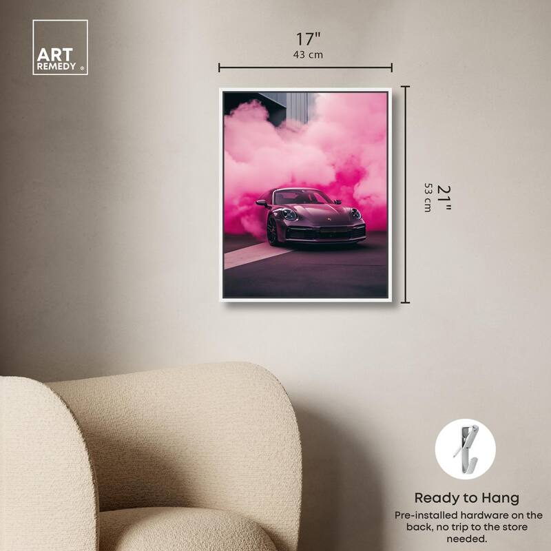 Turbocharged Pink Canvas by Art Remedy