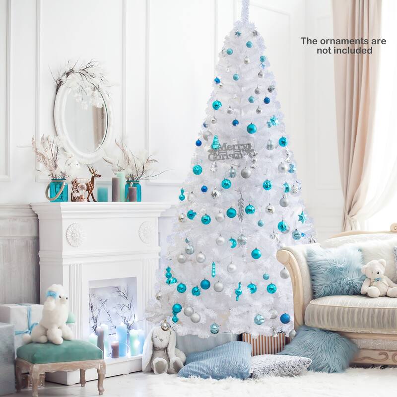 5/8 Feet White Christmas Tree with Solid Metal Legs