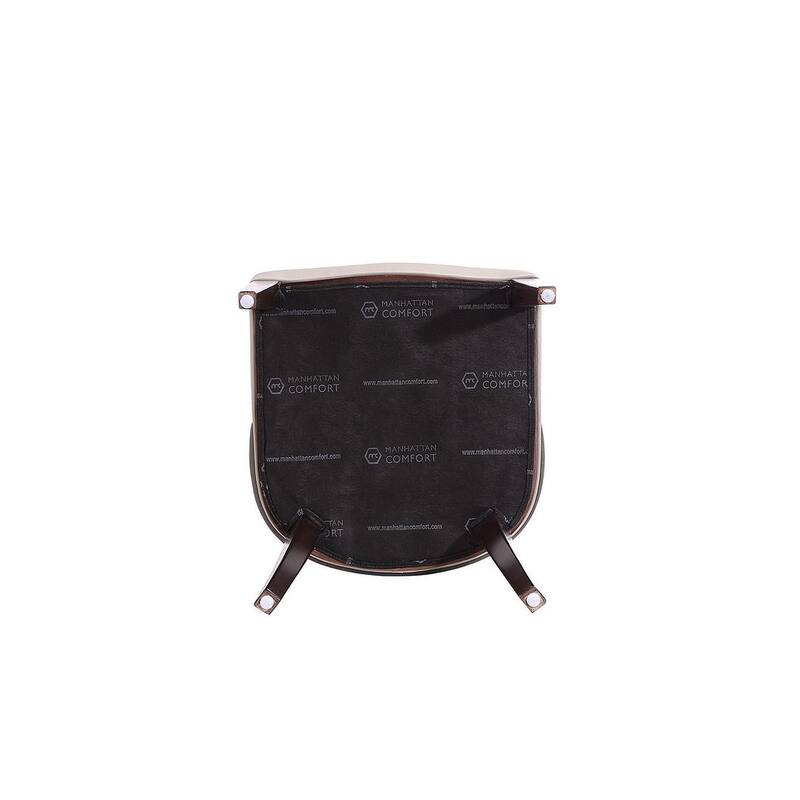 Manhattan Comfort Shubert Modern Faux Leather and Velvet Dining Chair