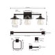 preview thumbnail 10 of 18, JONATHAN Y Ellis 26" 3-Light Farmhouse Cottage Vanity Light with Bathroom Hardware Accessory Set, (5-Piece)