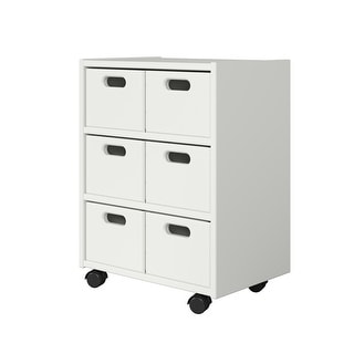 Jela Solid Wood Roll Cart Cubby - White - Bed Bath & Beyond - 43005049