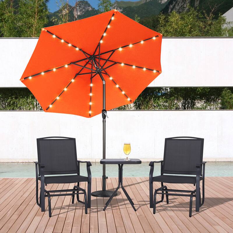 ABCCANOPY 10.5FT Outdoor Patio Solar Umbrella with 32LED Lights