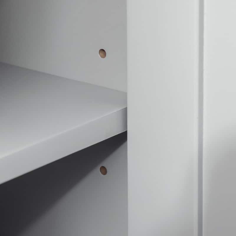 Bathroom Under Sink Storage Cabinet - Space-Saving MDF Vanity Organizer with Adjustable Shelf & Elevated Base - 24 in ,Grey ,MDF