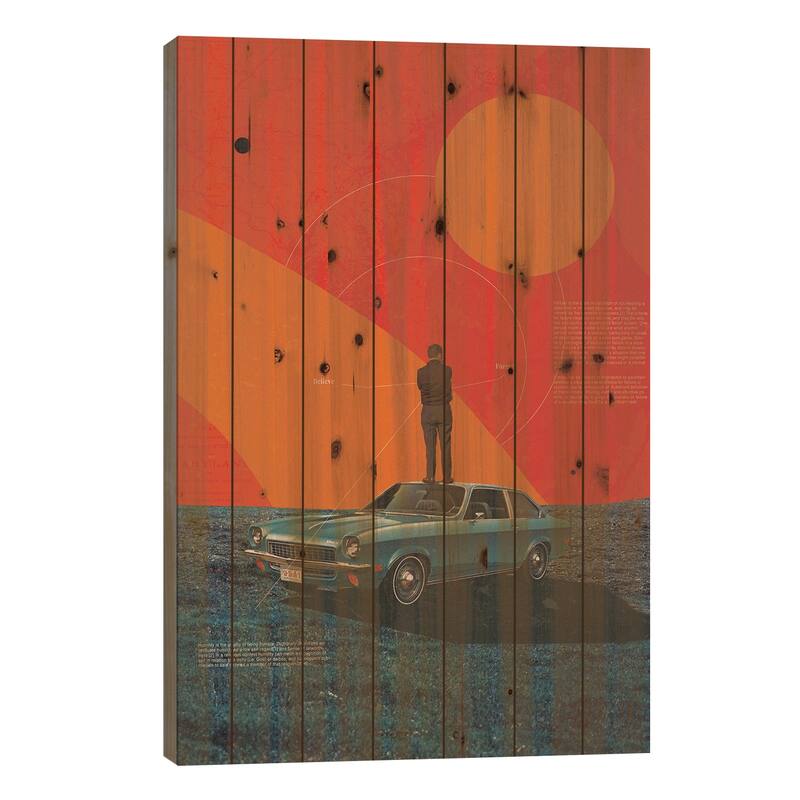 Failure As An Option Print On Wood by Frank Moth - Multi-Color - 26x18x1.5