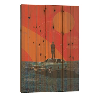 Failure As An Option Print On Wood by Frank Moth - Multi-Color