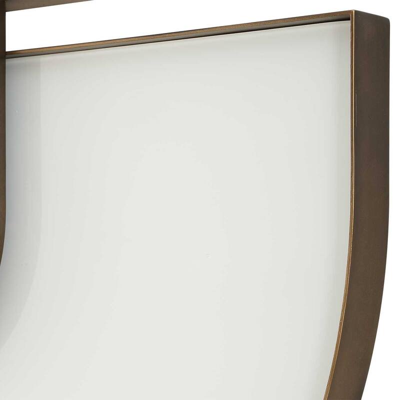 Uttermost Encase Modern White Oval Mirror - 23.50" W x 30.50" H x 1.63" D